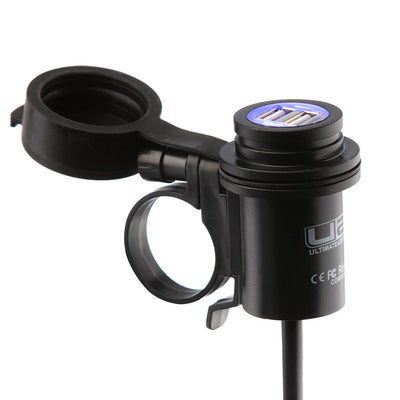 Dual USB Handlebar Hardwire Charger