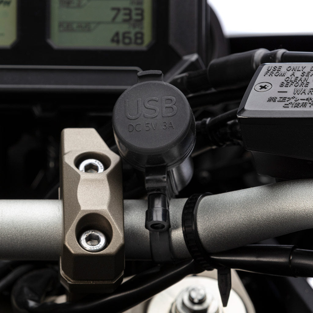 Dual USB Handlebar Hardwire Charger