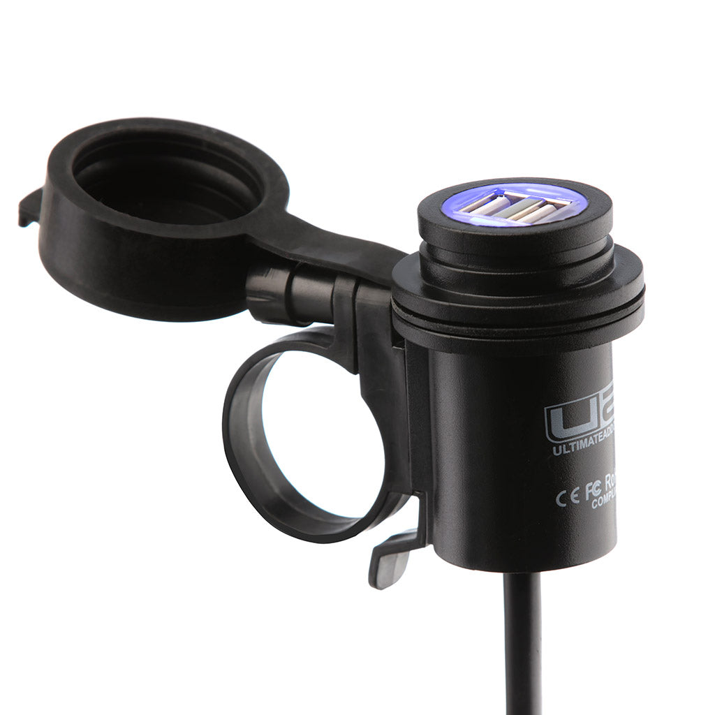 Dual USB Handlebar Hardwire Charger