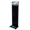Metal Slatwall Display Stand with Bowed Header in Black