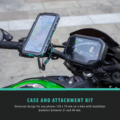 Tough Case Motorcycle Handlebar Kit with Helix Swivel Mount